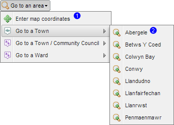 Screenshot of the find an address dialog box